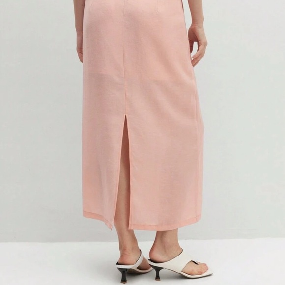 SHEIN Pink Maxi Pencil Skirt with Slit - Picture 2 of 2